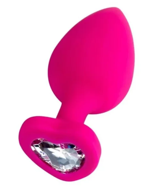 Diamond Heart Anal Plug Pembe 9,5 – Silikon