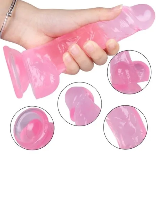 18,5 cm Pembe Dildo – Medikal Silikon – 3,8 cm Kalınlık