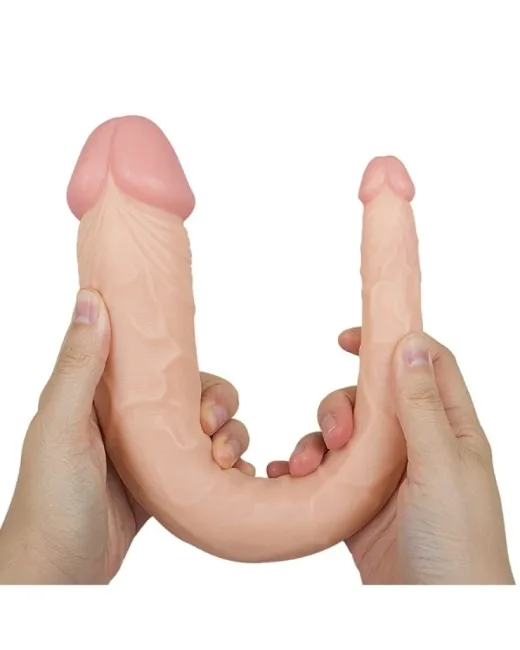 36 cm Çift Taraflı Lezbiyen Dildo – Silikon