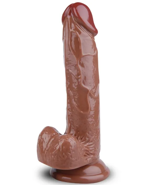 20 cm Gerçekçi Kahverengi Penis Formlu Dildo