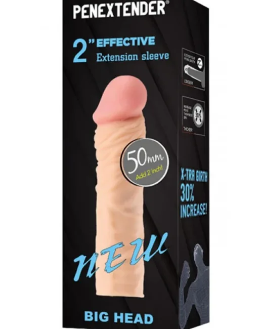 Penextender Big Head 50 mm Dolgulu Penis Kılıfı – Et Dokulu, Hissedilir Damarlı alternatif görünüm
