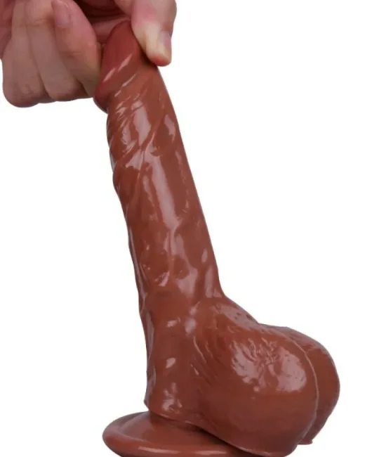 16,5 cm Kahverengi Dildo – Medikal Silikon alternatif görünüm