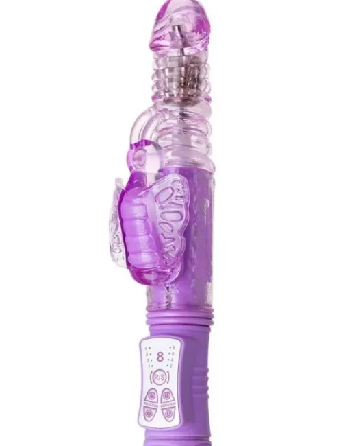 Serk High-Tech İleri Geri Haraketli Klitoral Uyarıcı Vibratör mor, 24,5 cm – TPE, İtmeli alternatif görünüm