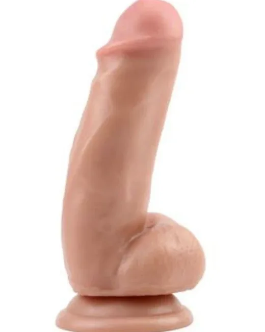 Fashion Dude 17,5 cm Çift Katmanlı Dildo – Hissedilir Damarlı, Vantuzlu