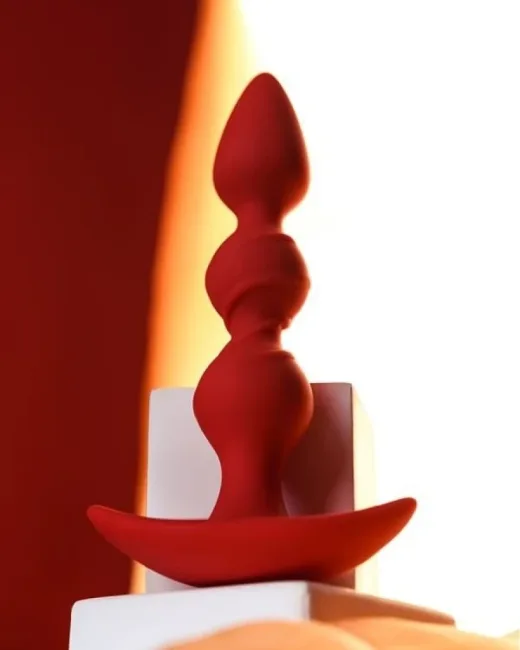 Trio Anal Plug Kırmızı 16 cm – Silikon