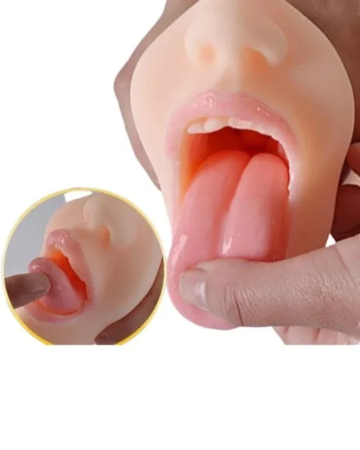 Oral ve Vajinal Çift Girişli Mastürbatör – Medikal Silikon alternatif görünüm