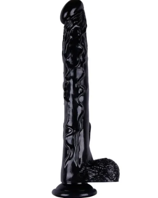 42 cm Siyah Dildo – Medikal Silikon