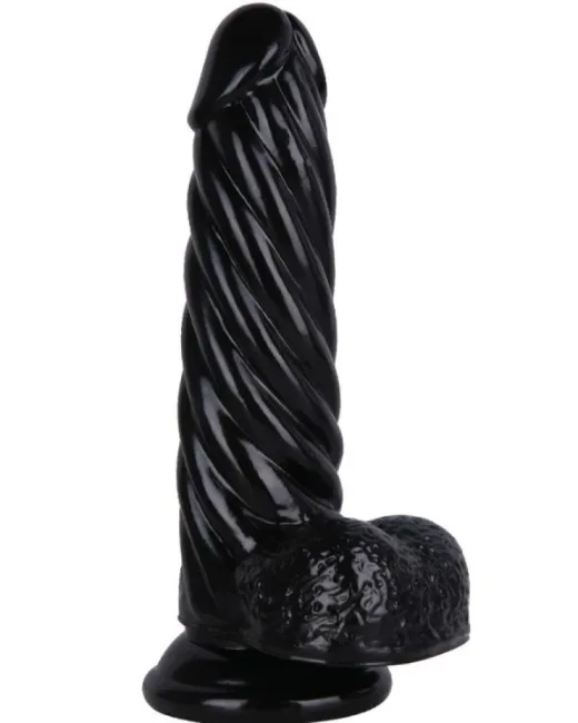 21 cm Siyah Dildo – Medikal Silikon – 4,7 cm Kalınlık