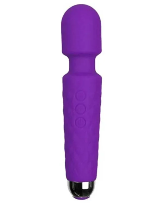 Female Wand Massager Şarjlı Vibratör – Mor – Silikon