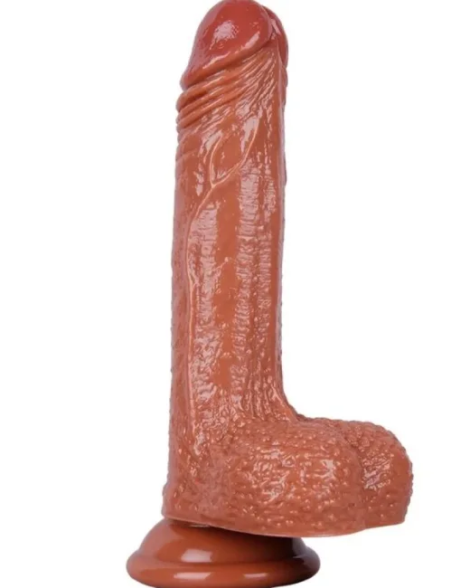 18 cm Kahverengi Dildo – Medikal Silikon
