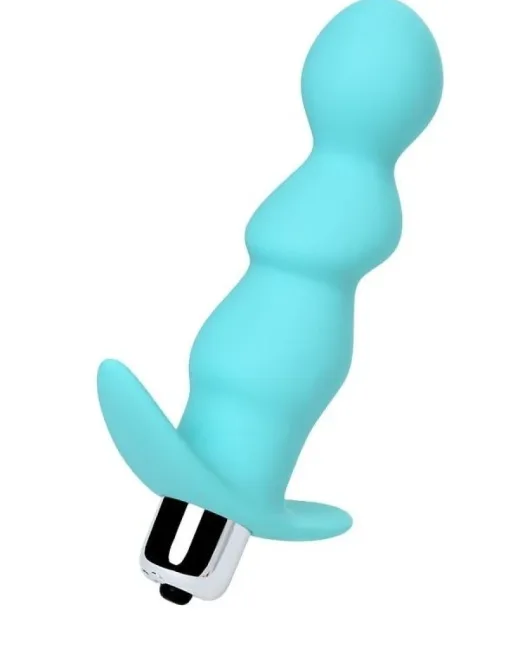 Bland Anal Vibratör Plug Mavi 12 cm – Silikon