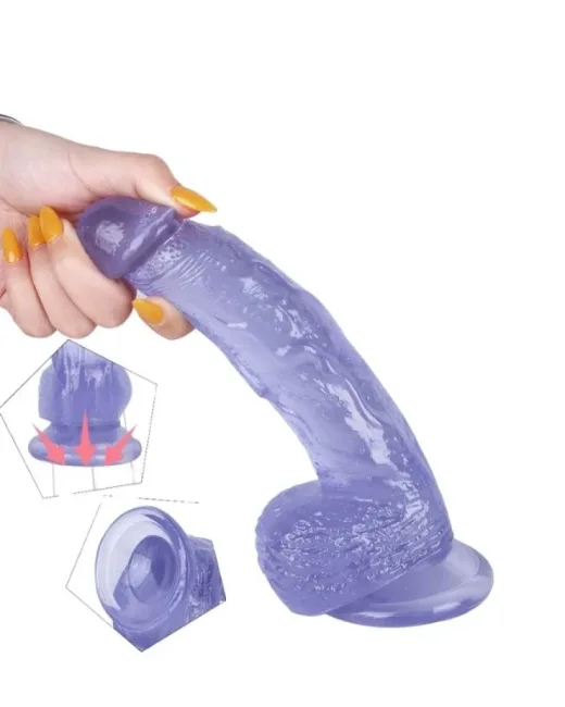 22 cm Mor Dildo – Medikal Silikon