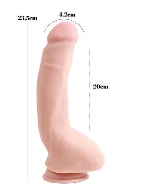 Carnal Pleasure 23,5 cm Kıkırdaklı Gerçekçi Dildo – Medikal Silikon