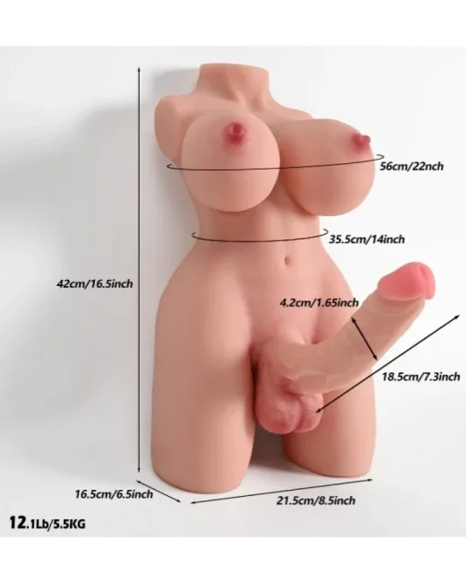 L-Join Gerçekçi 5,5 kg Skin (Ten Rengi) Yarım Vücut Trans Vajina Mastürbatörü Dildo alternatif görünüm