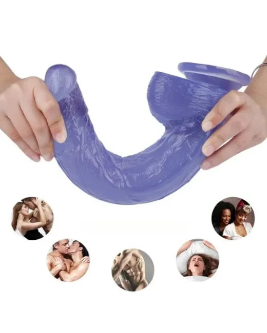 32 cm Mavi Dildo – Medikal Silikon