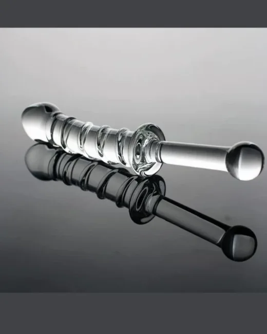 23 cm Tırtıklı Cam Dildo alternatif görünüm