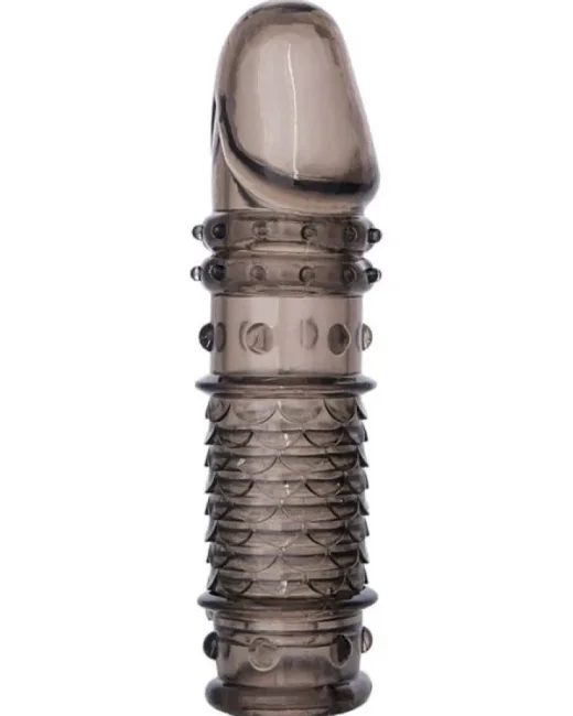 XLover Penis Kılıfı TPE Siyah Şeffaf 13,5 cm