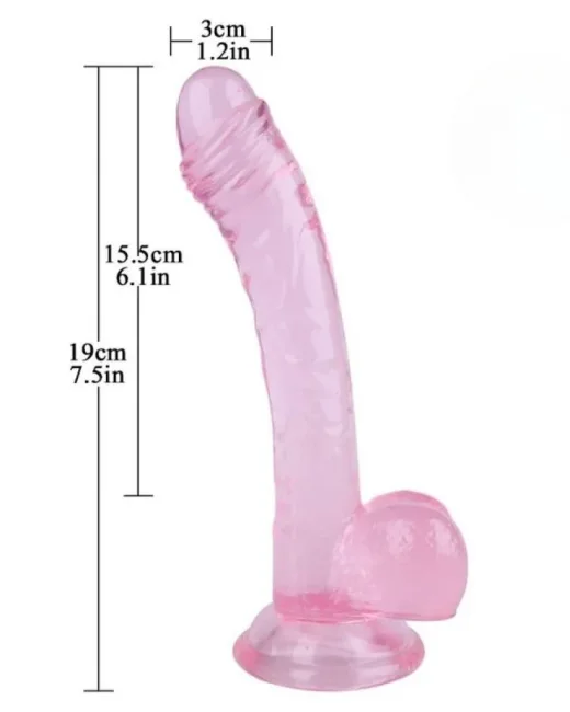 19 cm Pembe Dildo – Medikal Silikon – 3 cm Kalınlık