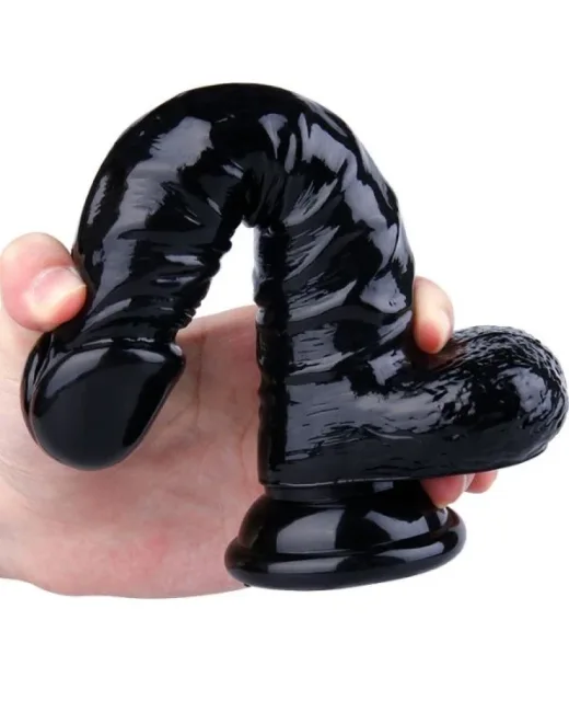 20 cm Siyah Dildo – Medikal Silikon – 264 g