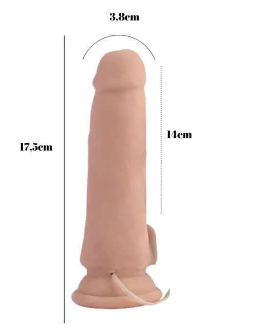 Mantric Muse 17,5 cm 5 cm Kıkırdaklı Realistik Vibratör – Medikal Silikon