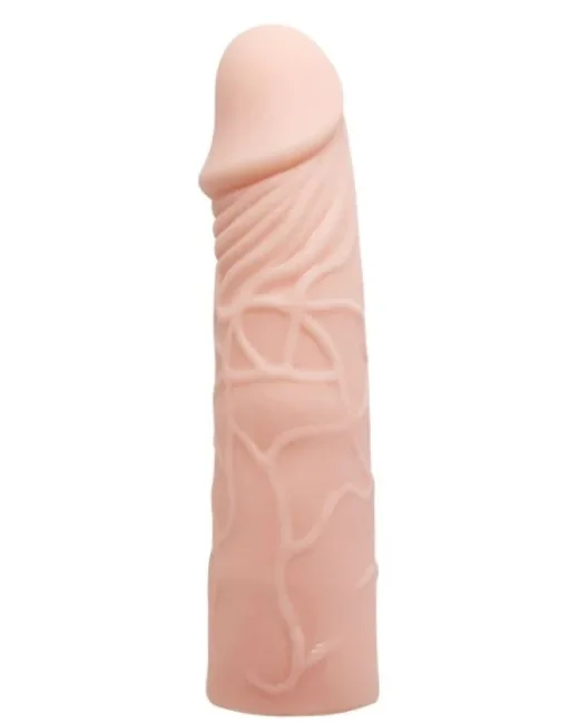 17 cm Ten Rengi 6 cm Dolgulu Penis Kılıfı – Sıvı Silikon, Et Dokulu