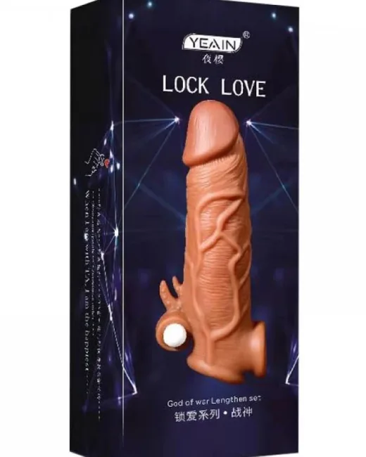 Lock Love 17 cm Titreşimli Penis Kılıfı – Sıvı Silikon alternatif görünüm