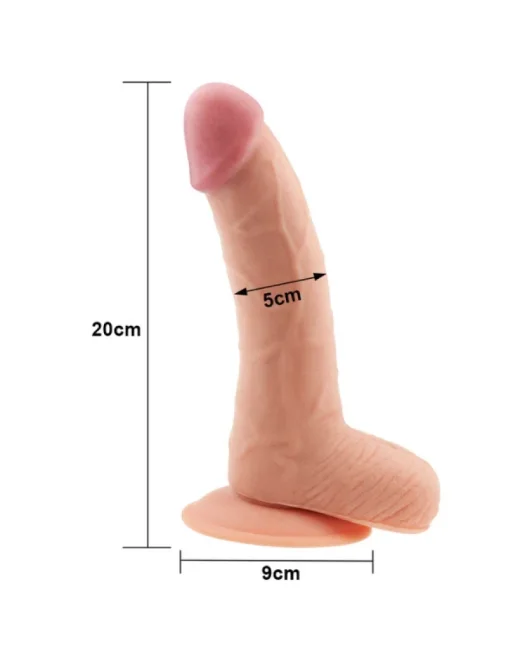 8,8 i̇nç The Ekstra Yumuşak Dude Dildo – TPE, Hissedilir Damarlı