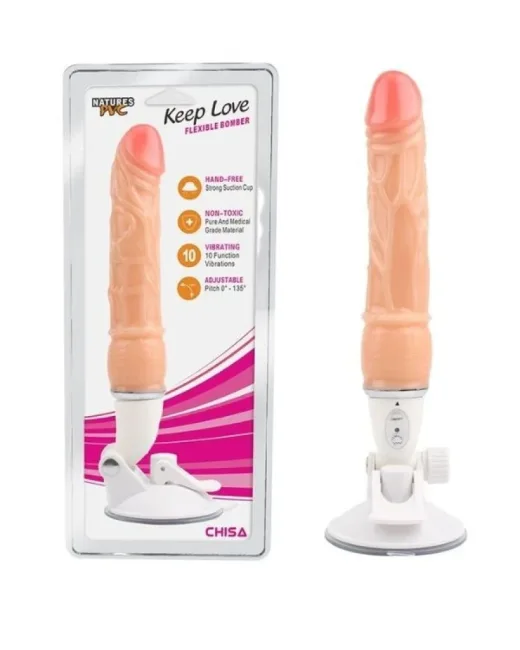 Chisa Keep Love Flexible Bomber 9,9 inç 25 cm Vantuzlu Vibratör