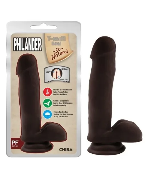 Philander Melez 18 cm Kıkırdaklı Gerçekçi Dildo – Medikal Silikon