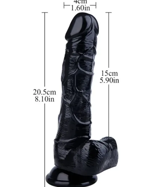 20 cm Realistik Dildo – Medikal Silikon – 4 cm Kalınlık, 296 g