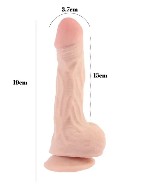 Rammer 19 cm Kıkırdaklı Gerçekçi Dildo – Medikal Silikon