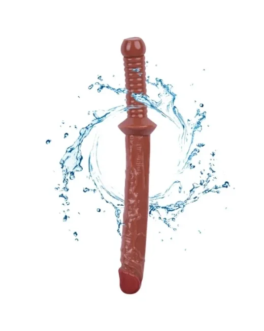 39 cm Kahverengi Realistik Kılıç Dildo – Medikal Silikon