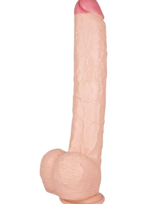 Ten Rengi 41 cm Dildo – Sıvı Silikon, Hissedilir Damarlı