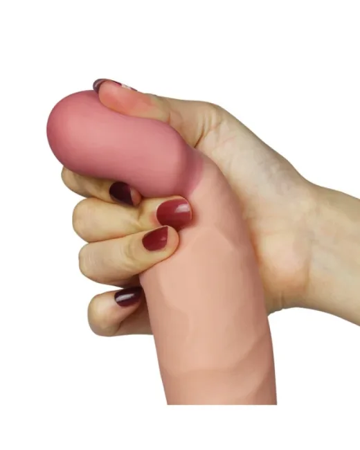 9 i̇nç The Ekstra Yumuşak Dude Titreşimli Realistik Vibratör – TPE, Hissedilir Damarlı alternatif görünüm