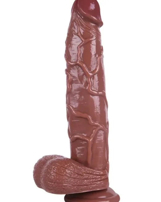 30 cm Kahverengi Dildo – Medikal Silikon – 5,5 cm Kalınlık alternatif görünüm