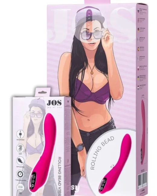 Jos Beadsy Uyarıcı Bilyalı 21 cm Vibratör – Silikon, Şarjlı