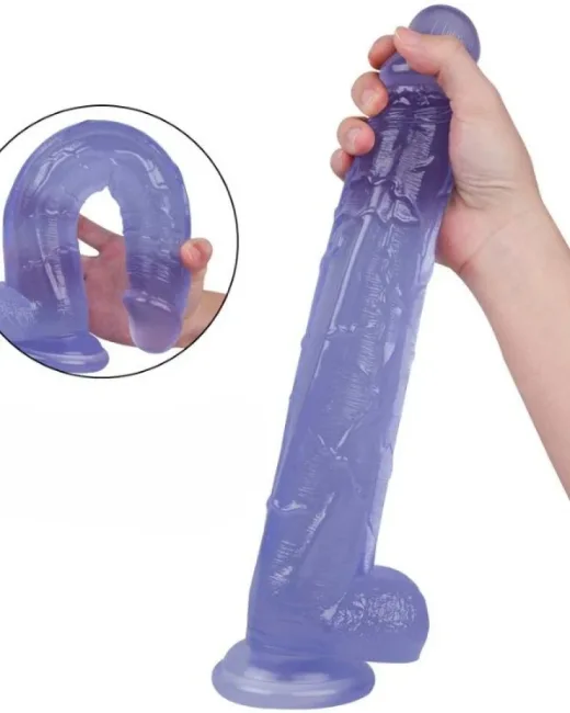 34,5 cm Mavi Dildo – Medikal Silikon