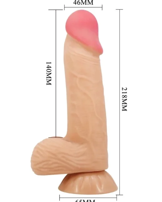 Lisle 8,1 i̇nç Kıkırdak Yapılı Gerçek Deri Yapılı Dildo – Hissedilir Damarlı alternatif görünüm