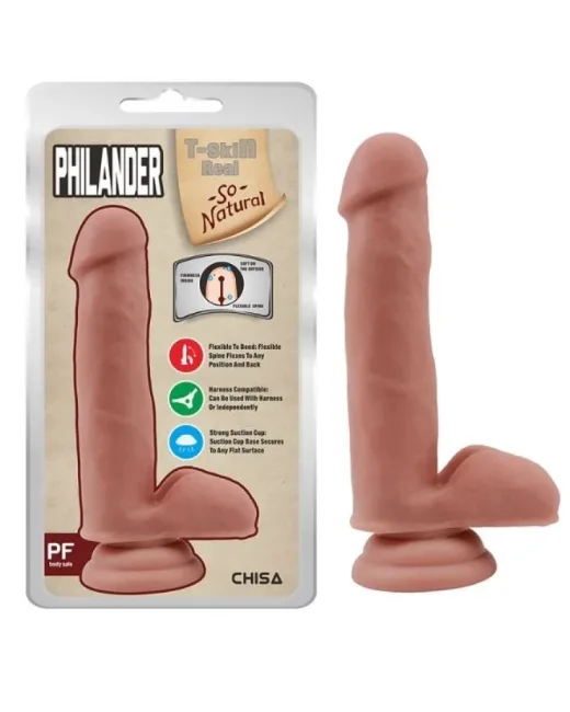 Philander 18 cm Kıkırdaklı Gerçekçi Dildo – Medikal Silikon