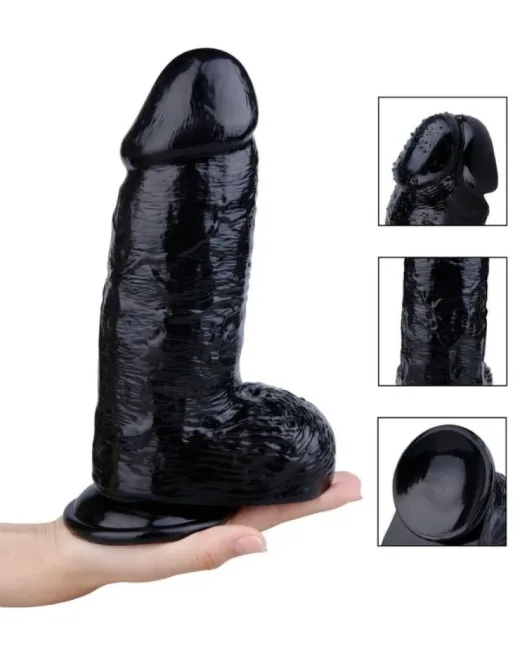 24 cm Realistik Siyah Dildo – Medikal Silikon