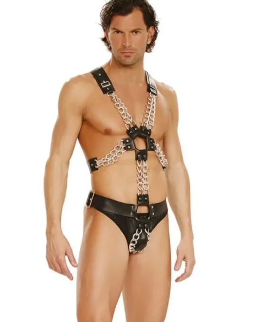Zincir Detaylı Erkek Harness – Tasarım 02