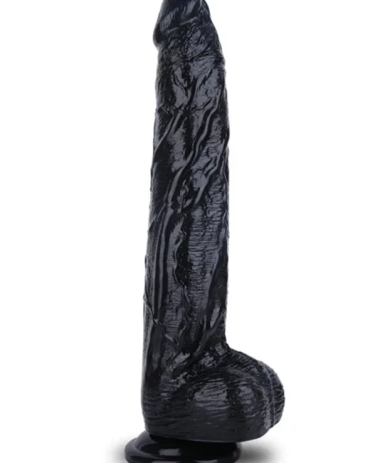 32 cm Siyah Dildo – Medikal Silikon – 6 cm Kalınlık