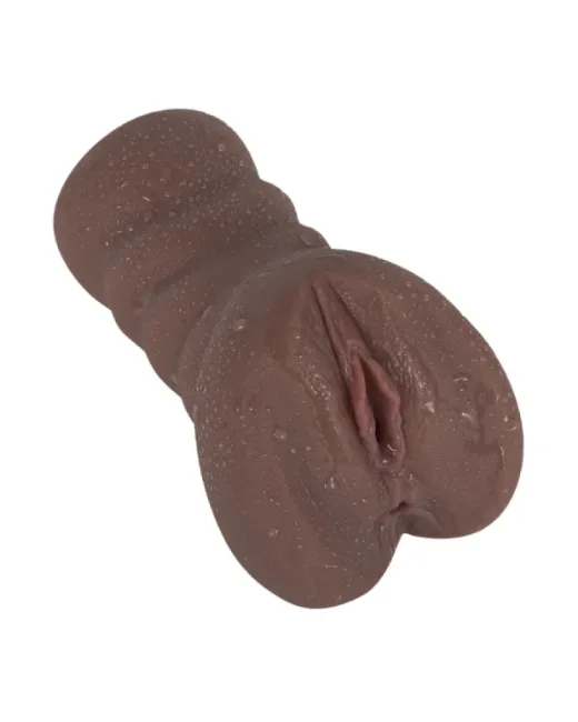 600 gr Realistik Çift Girişli Koyu Ten Rengi Mastürbatör alternatif görünüm