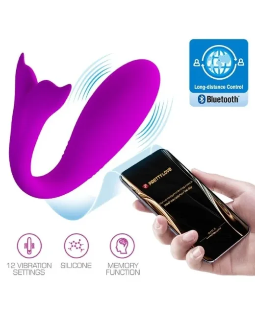 Telefon Kontrollü Balina Kuyruklu 12 Titreşim Modlu Modern Vibratör – Şarjlı
