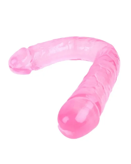 46 cm Pembe Çift Taraflı Dildo – Medikal Silikon