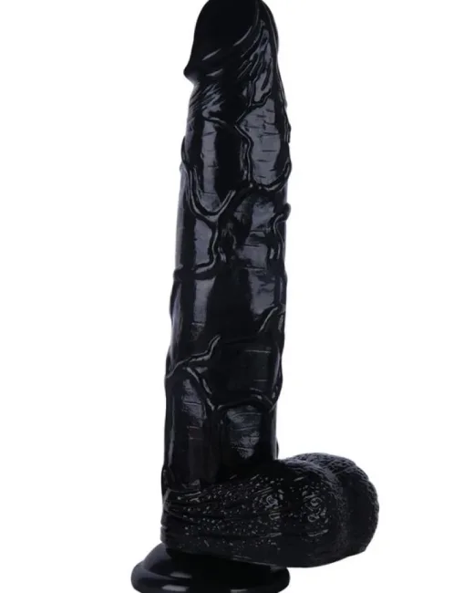 30 cm Siyah Dildo – Medikal Silikon – 5,5 cm Kalınlık
