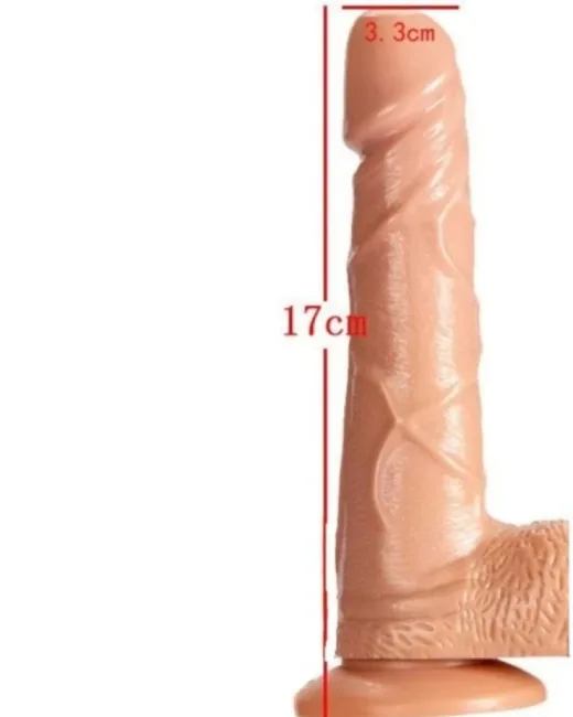 17 cm Ultra Yumuşak Damarlı Vantuzlu Gerçekçi Dildo alternatif görünüm
