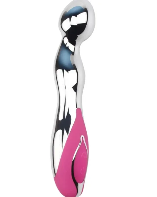 Chisa Didi Magic G Wand Şarjlı Vibratör Kullanım sırasında parlayan mavi ışıkları vardır.
