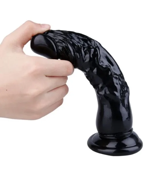 20 cm Siyah Dildo – Medikal Silikon – 255 g