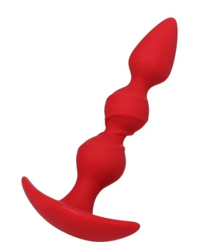 Trio Anal Plug Kırmızı 16 cm – Silikon